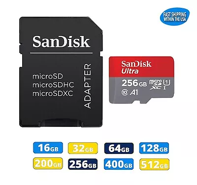 Sandisk Micro SD Card Ultra Memory Card With MicroSD To SD Adapter Wholesale Lot • $15.22