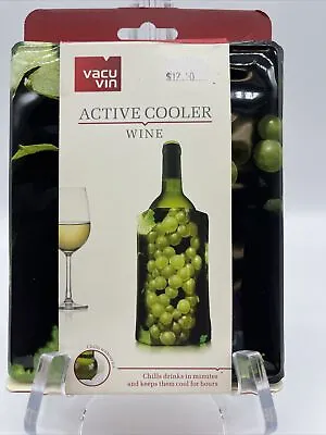 $15.99 • Buy Vacu Vin Rapid Ice Wine Cooler, White Grapes - New - Great For Picnics