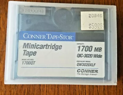 Conner QIC-3020 1700 MB Data Tape Cartridge 1700QT QW3020XLF Minicartridge • $10.49