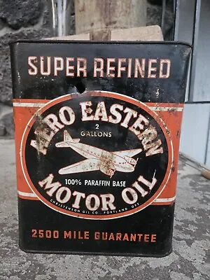 $20 • Buy Aero Eastern Motor Oil 2 Gallon Can Airplane Graphic