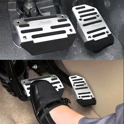 Silver Non-Slip Gas Automatic Brake Foot Pedal Pad Cover Car Accessories Parts • $11.99