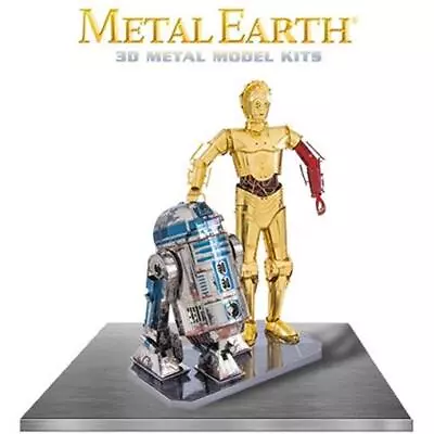 Fascinations Metal Earth R2-D2 And C-3PO Colored Star Wars Laser Cut 3D Model • $39.99