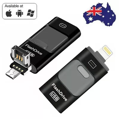 2TB 256G OTG 3in1 USB Flash Drive Memory Stick External Drive For IPhone IPad PC • $26.51
