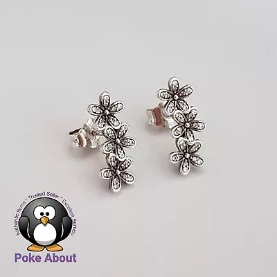 PANDORA EARRINGS Silver DAZZLING DAISIES CZ STUDS 290744CZ  • $65