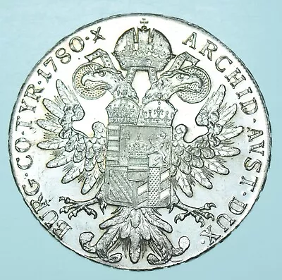 Austria Maria Theresa Silver Thaler (1780) Restrike Coin Bu • £23