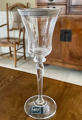 Mikasa Palatial Platinum  Champagne Flute 9 1/8 In Intricate Rim Design • $20