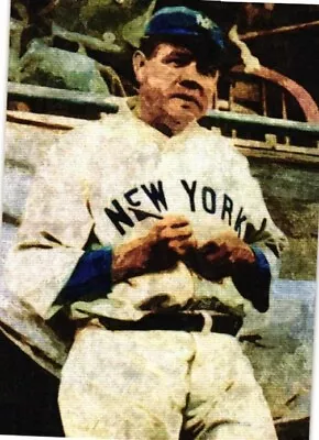 Babe Ruth ACEO Brush Art Limited Edition Print Card 28 Of 50 • $7.95