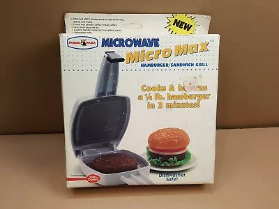 Nordic Ware 67000 Micro Max Microwave Hamburger Sandwich Grill Please Read • $10