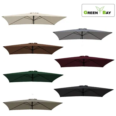 Replacement Fabric Garden Parasol Canopy Cover For 3x2m 6 Arm Patio Sun Umbrella • £21.95