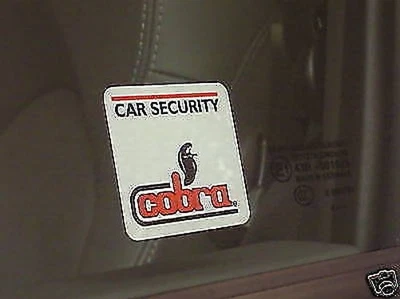 $22.57 • Buy 2x Cobra Car Alarm Window Stickers Sticker Decal. New Style/ Bargain