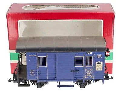 LGB 1985 G Scale Blue Postal Car (Metal Wheels) EX/Box • $40.60