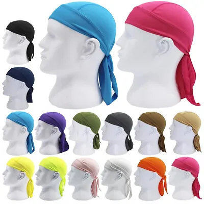 Men Cycling Quick-drying Sports Headband Bandana Sunscreen Head Scarf Pirate Cap • $7.99