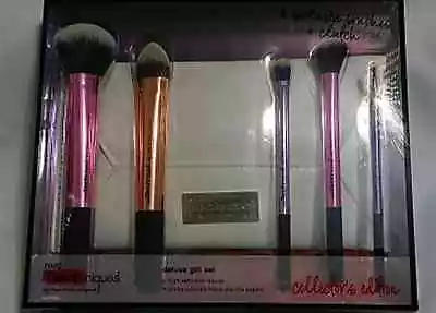 D Real Techniques Collectors Edition Deluxe Gift Set 5 Pce Makeup Brush + Clutch • $35