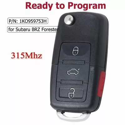 $16.50 • Buy 3+1 Button Flip Remote Key Fob 315MHz ID48 Chip For Volkswagen 1K0 959 753 H