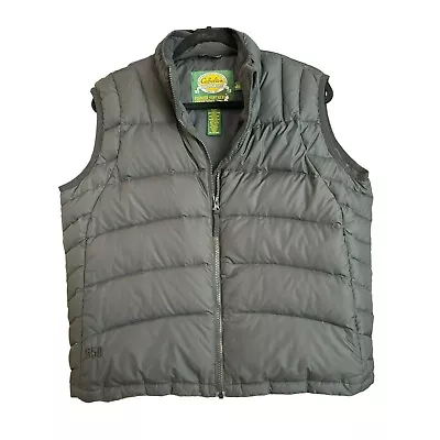 Cabelas Mens Premier Northern Goose Down 650 Fill Puffer Zip Up Vest Black Large • $44.95