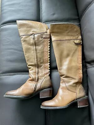 Vince Camuto Womens Bollo Brown Learher Riding Boot • $60