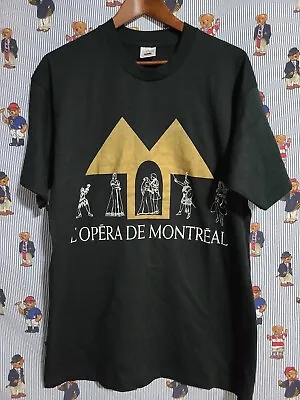 Vintage 90s Montreal Opera Mozart T-Shirt Size XL Art Black Prague Music • $49.99