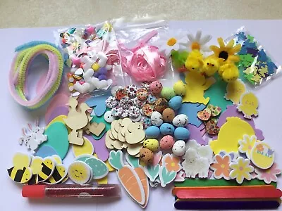 300 Pcs + CHILDRENS EASTER ART & CRAFT SET BONNET CARD MAKING ACTIVITY DIY 🐥 🪺 • £6.99