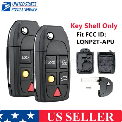 2 Replacement For Volvo XC70 XC90 S60 S80 Remote Flip Key Fob Shell Case Cover • $14.75