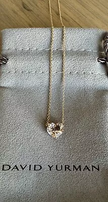 David Yurman Heart Pendant Necklace Rose Gold Morganite • $925