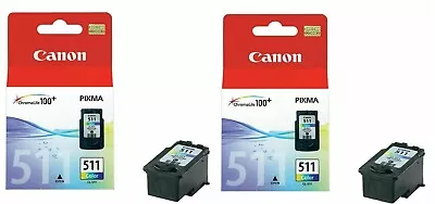 Genuine Original Canon CL-511 Colour Ink Cartridges PIXMA For Pixma IP2700 • £35.99