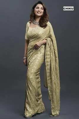 Madhuri Fancy Wear Georgtte Saree • $53