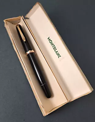 Montblanc Monte Rosa Black Fountain Pen 14c-585 Nib  Germany Vintage Box • $150