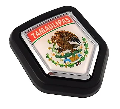 Tamaulipas Mexico Flag Car Truck Black Shield Grill Badge Grille Mount Emblem • $15.99