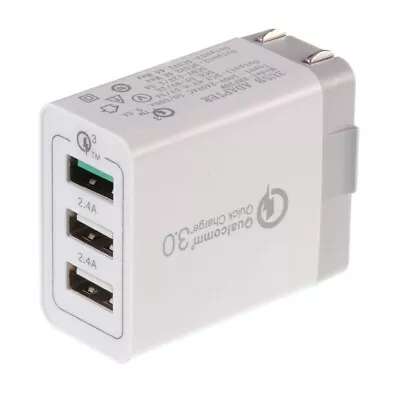 3.0 30W 3 Ports Quick Charge USB US Plug Charger For Samsung Galaxy HTC Qualcomm • $10.99