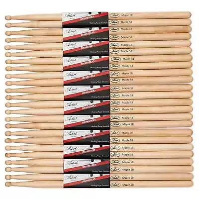 Artist DSM5B Maple Drumsticks W/ Wooden Tips 12 Pairs • $57