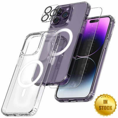 $10.95 • Buy For IPhone 14 Plus 13 12 11 Pro Max XS XR 8 Clear Magnetic Case Shockproof Cover