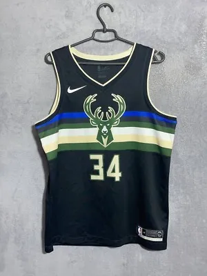 Antetokounmpo Milwaukee Bucks Jersey NBA Basketball Shirt Nike Swingman Men 48/L • $110.49
