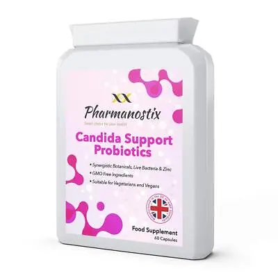 Candida Support Probiotics 60 Capsules All-in-ONE Formulation Yeast Supplemen • £10.99