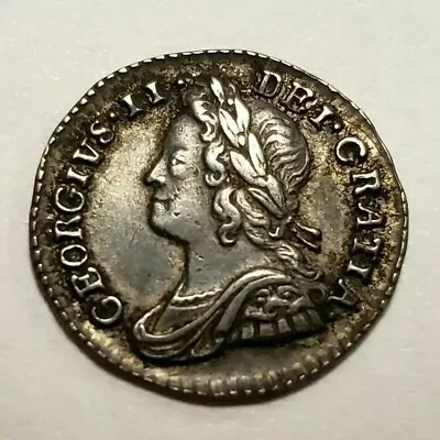 1743 Great Britain 1 Penny Maundy Money Silver - SKU-F3114 • $110