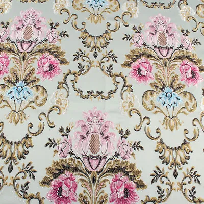 Brocade Fabric Damask Jacquard Embossed Flower Sofa Upholstery Fabric BY YARD • $33.70
