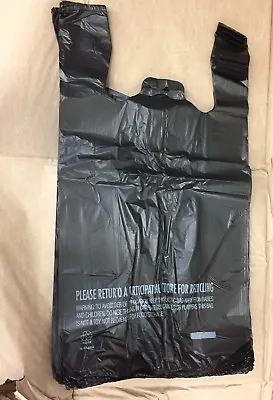 New 100ct Large 1/6 Thank You T-shirt Plastic Grocery Shopping Bags With Handle • $17