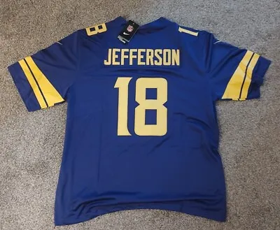 Justin Jefferson 2XL Vapor Jersey Color Rush Minnesota Vikings Stitched NWT • $85