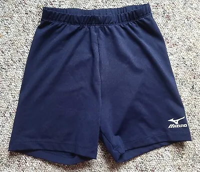 Mizuno Ladies Navy Blue Spandex Compression Volleyball Athletic Shorts EUC Small • $4.99