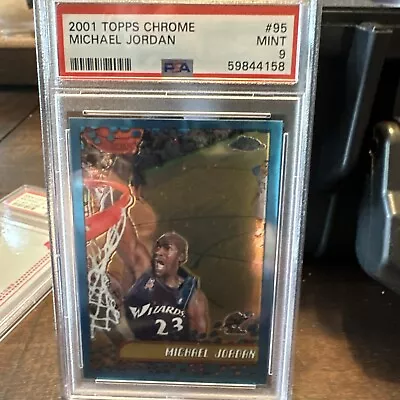 2001-02 Topps Chrome #95 Michael Jordan PSA 9 Mint Bulls Wizards • $75