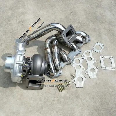 Turbo T76 T4 A/R 80/81+Exhaust Manifold For Toyota Supra 1JZGTE 1JZ JZX100 VVTI • $599.99