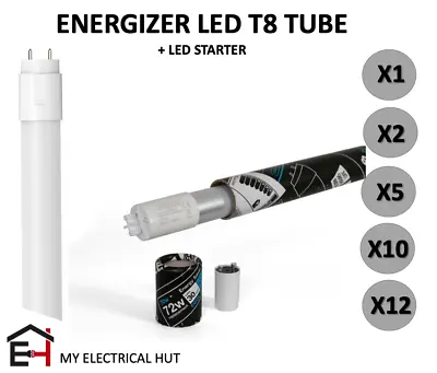 Energizer Replacement Tube T8 LED Fluorescent 2FT 4FT 5FT 6FT Coolwhite Daylight • £184.99