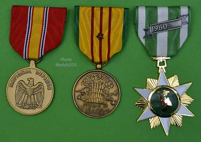 Vietnam War Campaign National Defense & Service Medal Set  1 Battle Star US • $51.98