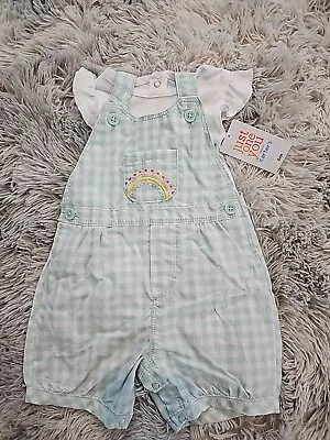 Carter's Just One You Baby Girl Green Plaid Romper Jumper Set Size 6 Mo. -NWT • $6.99