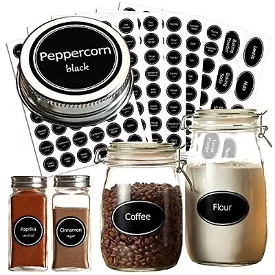 328 Pcs Spice Jar Labels Chalkboard Pantry Stickers For Spice Containers • $13.99