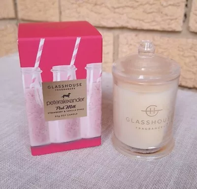 Glasshouse Pink Milk Peter Alexander Limited Edition Candle 60g Strawberry Shake • £60.10