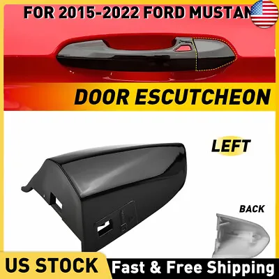 Fits For 2015-2022 Ford Mustang Driver Door Handle Key Lock Cap Hole Cover Bezel • $15.99