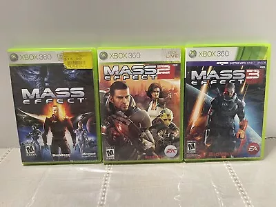 Mass Effect 1 2 & 3 - Microsoft Xbox 360 Game Trilogy Bundle Lot CIB W/ Manual • $9.99