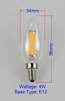 E12 E26 110V 2W 4W 6W 8W Retro Vintage Filament LED Candelabra/Globe Light Bulb • $300