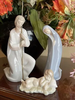 Lladro Holy Family Nativity St Joseph Madonna Baby Jesus Nativity 3 Pc Set • $550