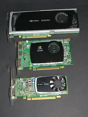 3 Nvidia Quadro Video Graphics Cards 4000~FX580~600 *UNTESTED AS IS~PARTS/REPAIR • $19.99